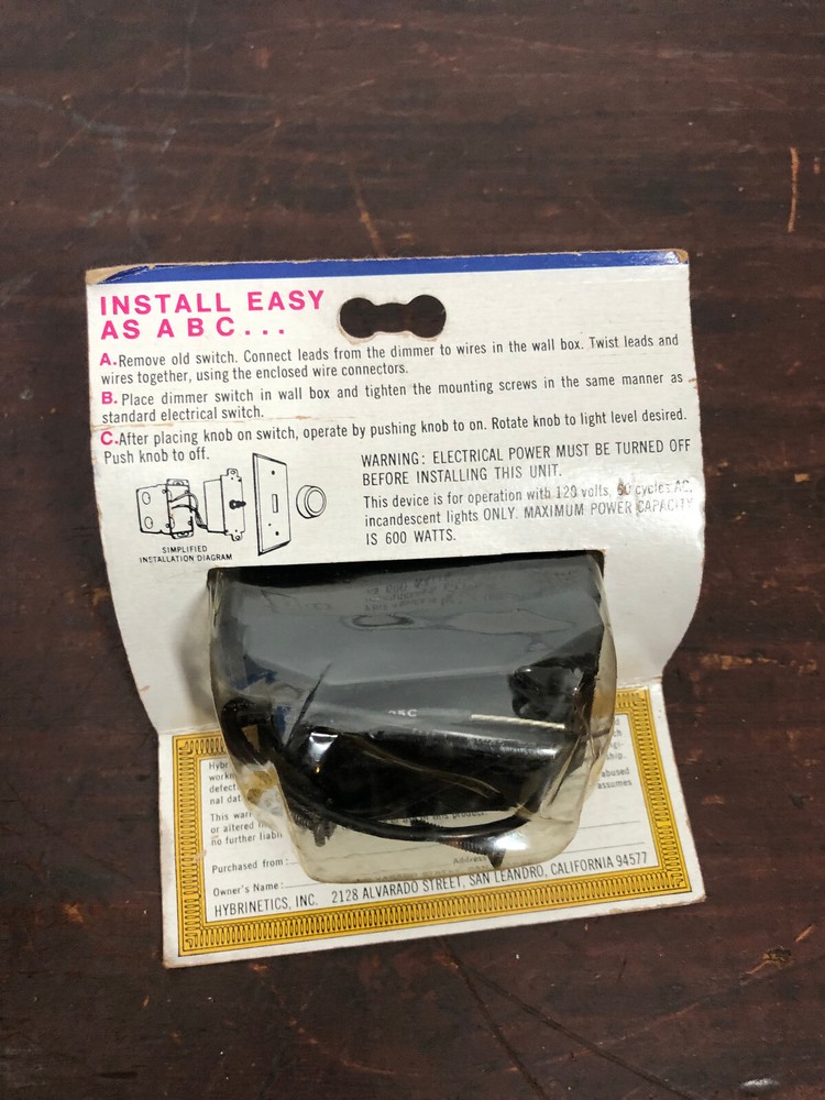 NOS Hybrinetics Light Dimmer Control Model 1200