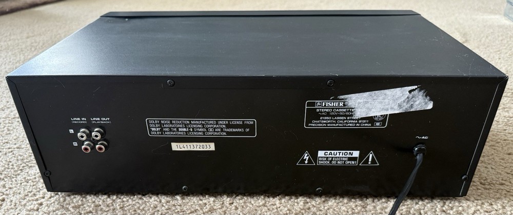 Fisher CR-W9105 Studio Standard Stereo Double Cassette Deck