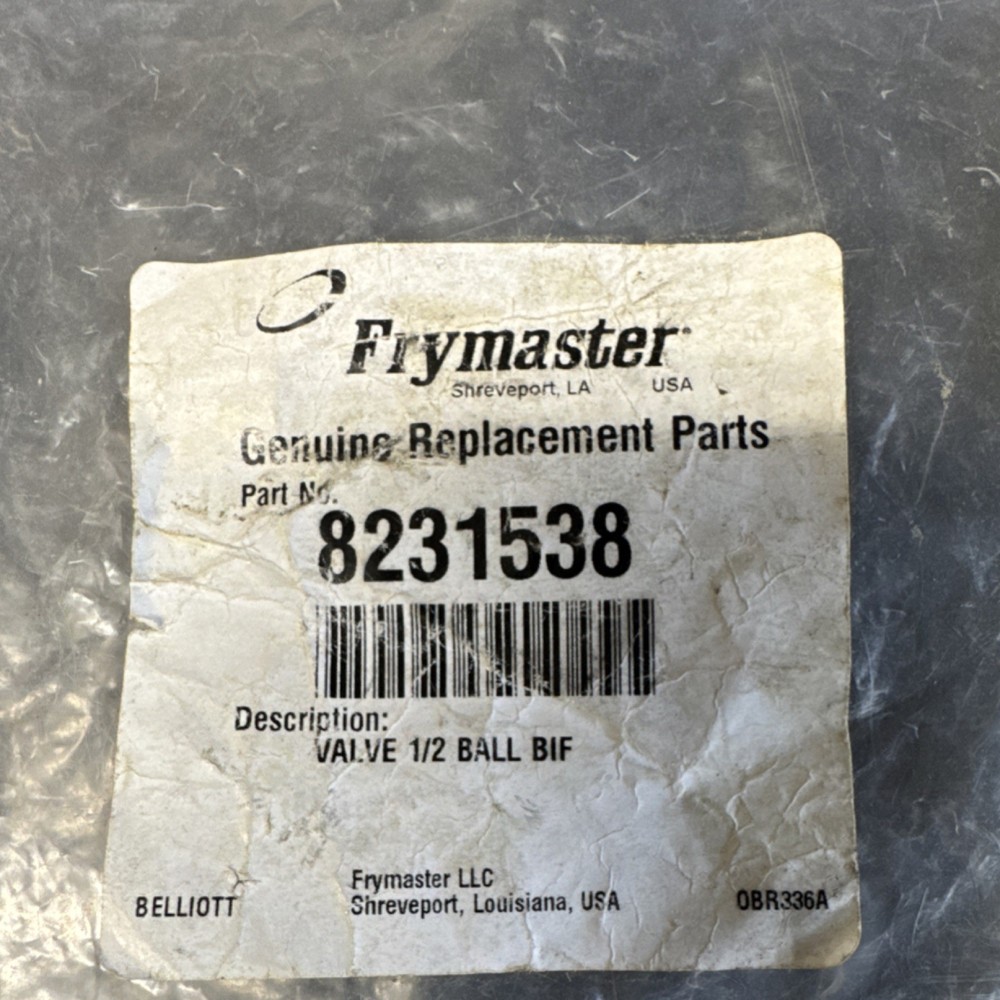 Frymaster VALVE 1/2 BALL BIF 8231538