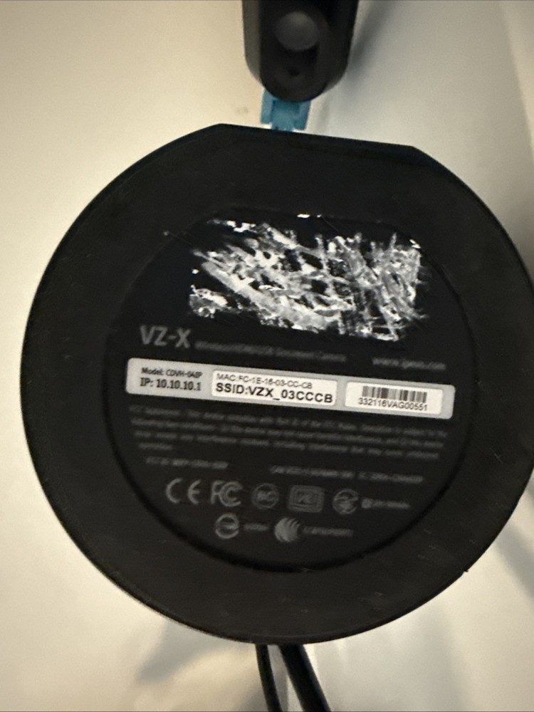 IPEVO VZ-X 8MP Document Camera Wi-Fi HDMI USB Wireless