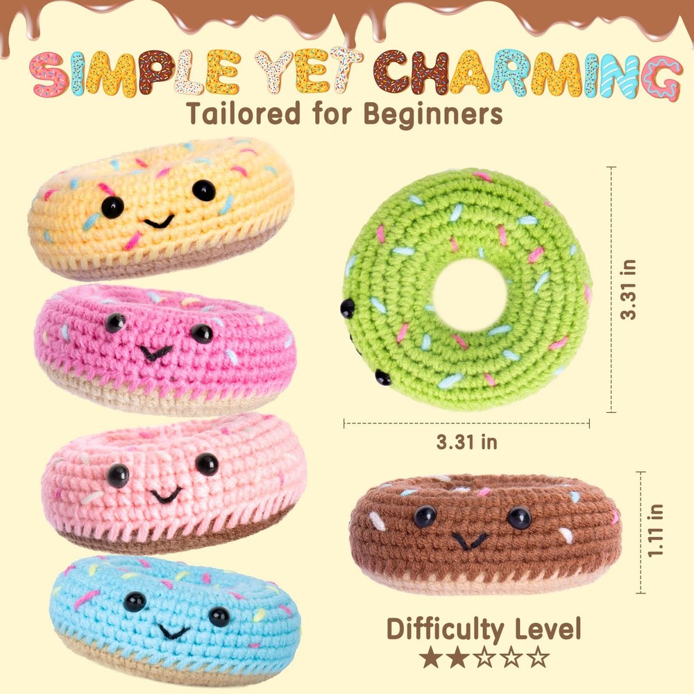 Crochet Kit for Beginners, Beginner Crochet Starter Kit w Step-by-Step Video ...