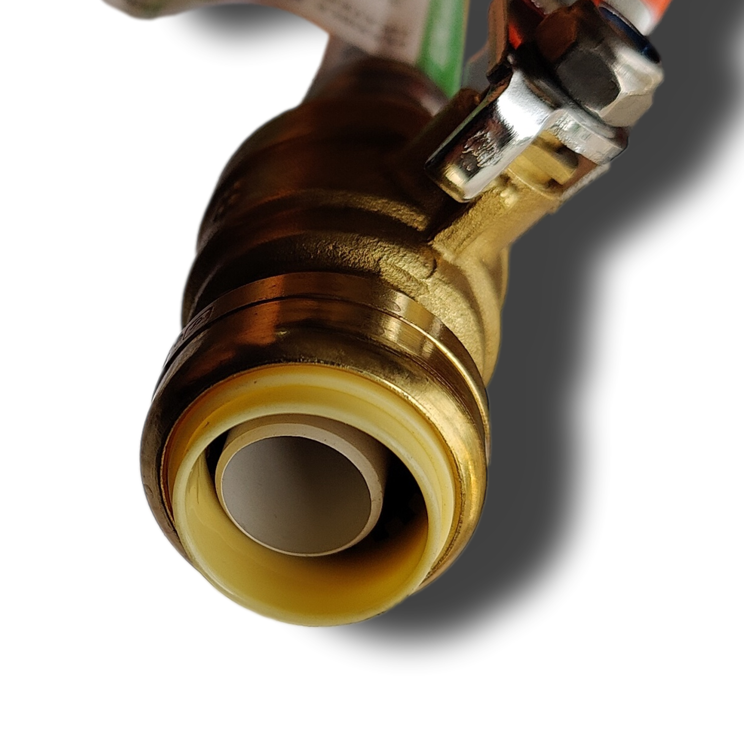 2 Pcs. XFITTING 3/4" Push Fit Valve Flexible Water Heater Hose, 3/4 FIP 18 Inch