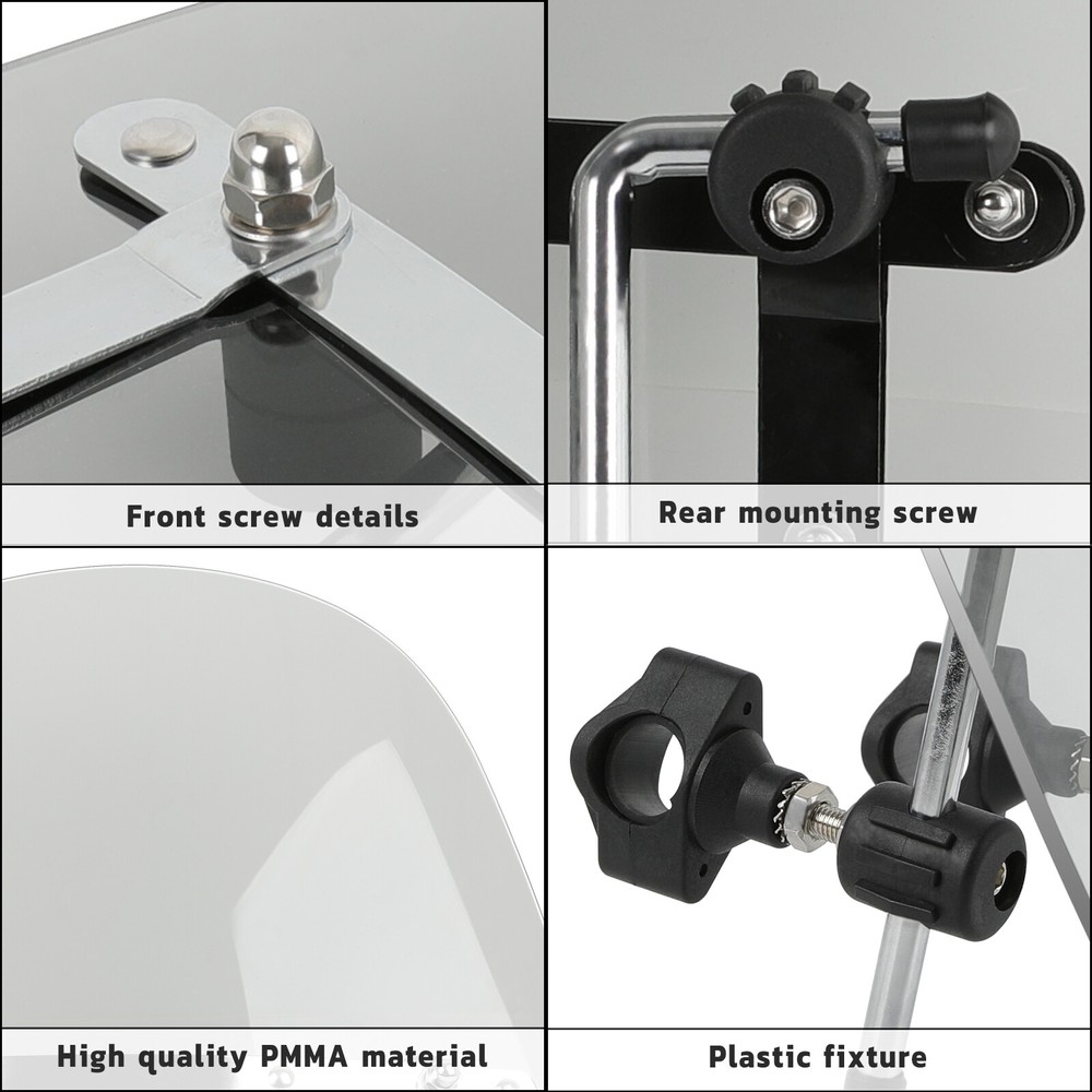 For Harley Softail Standard 7/8" 1" Handlebar Light Smoke Windshield Windscreen