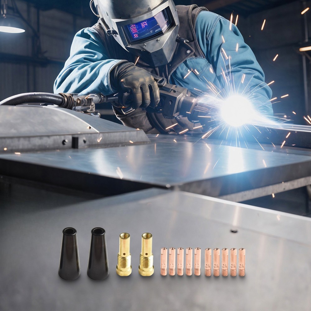 Welding Accessory Pack Includes Gasless Nozzles and Multiple Contact Tips