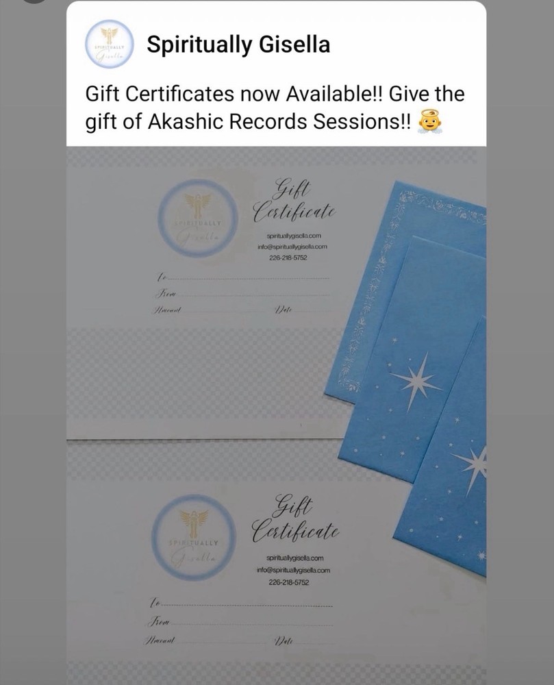Akashic Records Reading Gift Certificate