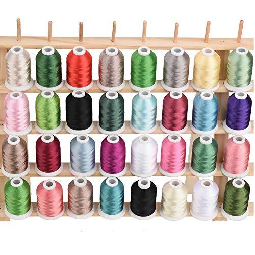 32 Colors Polyster Embroidery Machine Thread Kit 550Yards Each Spool