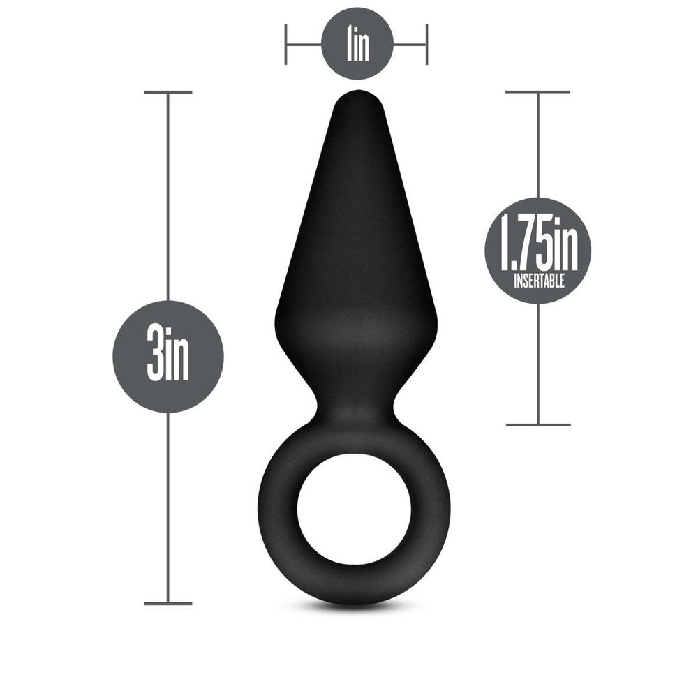 Anal Adventures Platinum 3'' Small Beginners Silicone Training Loop Butt Plug