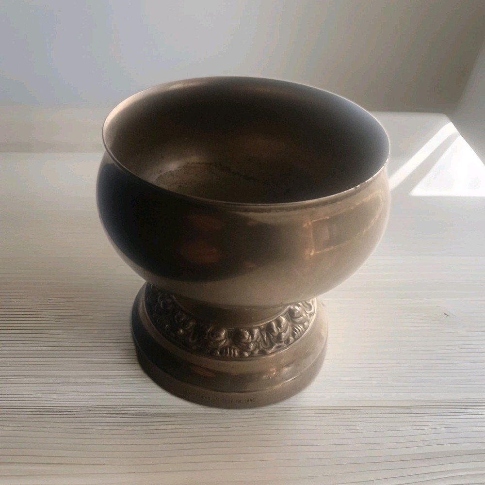 Small Silver Plated Bowl 2.5' High And Wide Approx