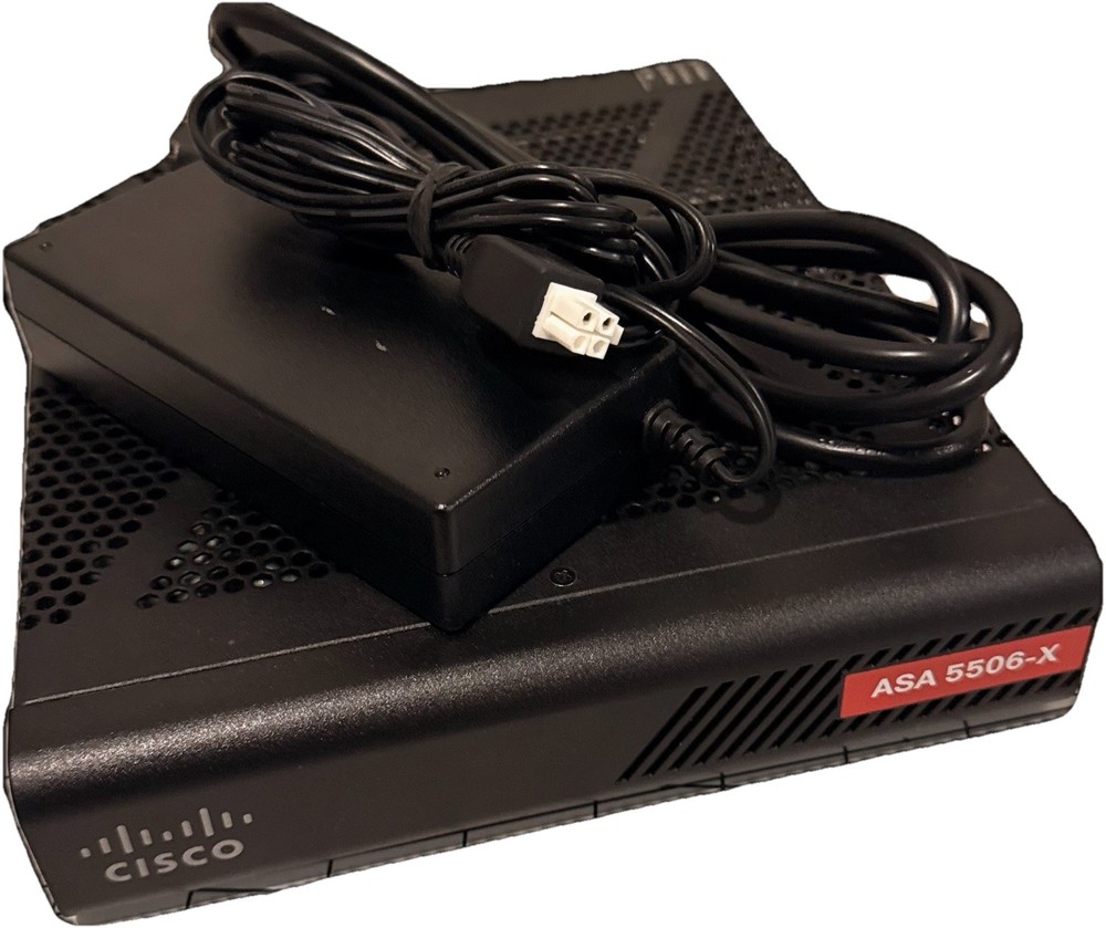 CISCO ASA5506-X SECURITY+ Firewall NO CLOCK ISSUE w/Power Adapter