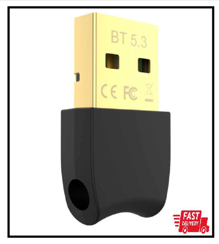 Bluetooth 5.3 USB Adapter for Desktop PC, Plug & Play Mini Dongle Receiver