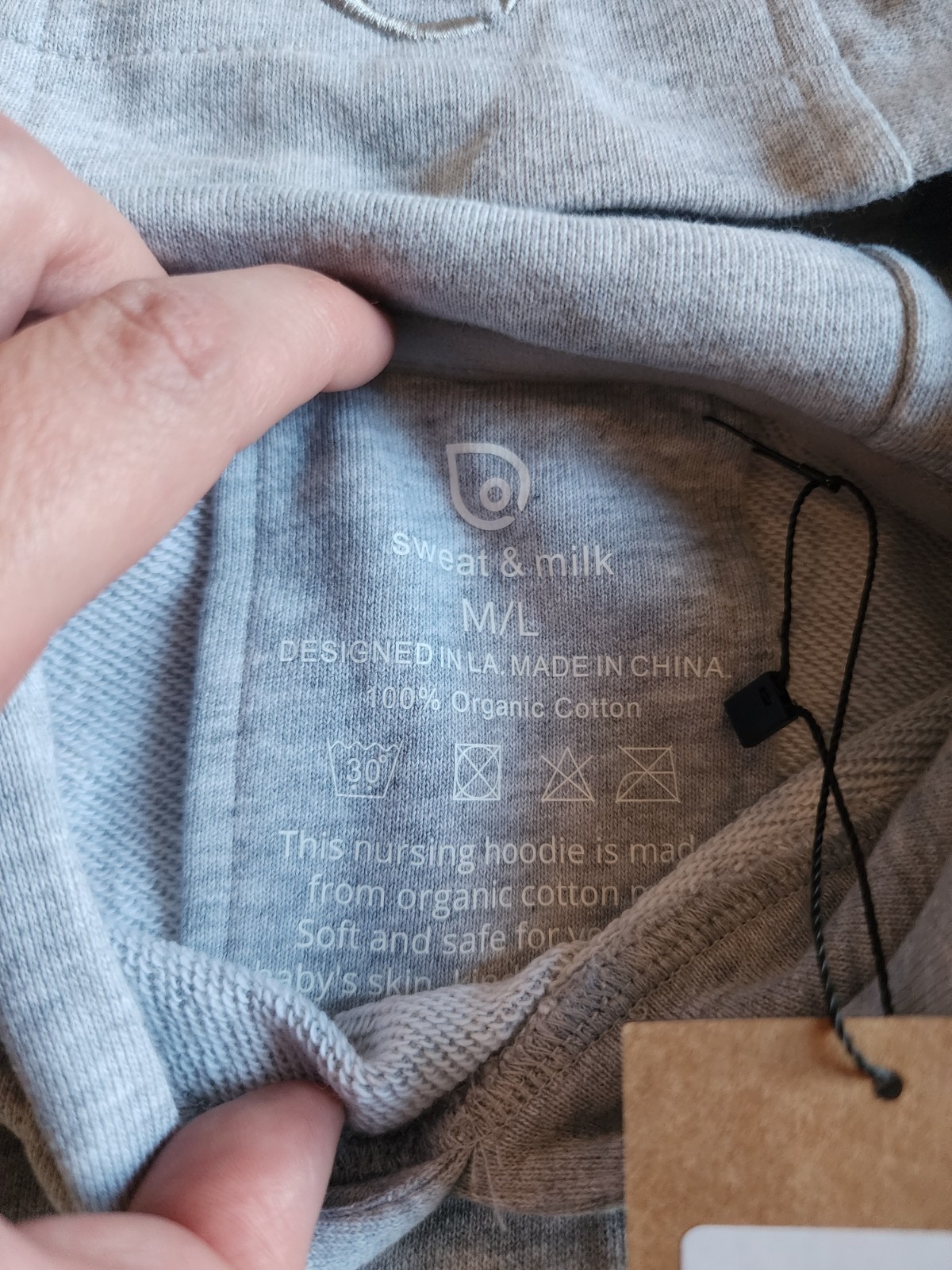 Sweat And Milk M/L Maternity Organic Cotton Sweatshirt Isabella Nursing Hoodie