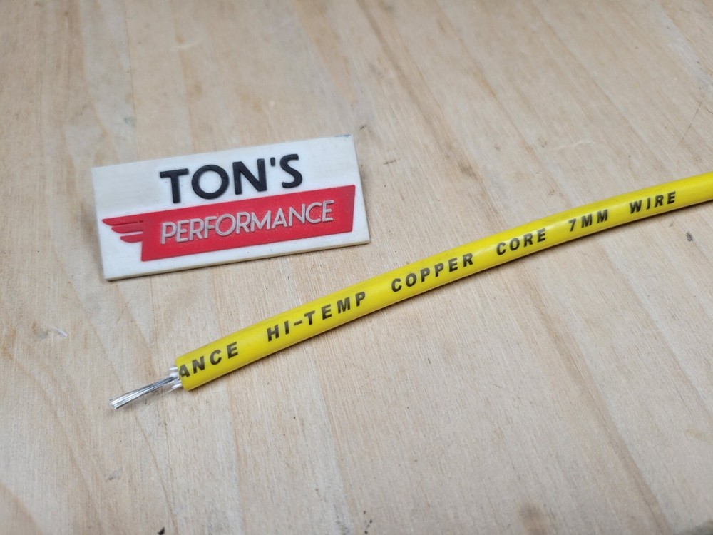 7mm COPPER CORE SPARK PLUG WIRE ignition sold by foot SOLID YELLOW Super Stock