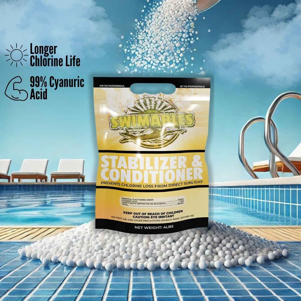 Pool Stabilizer and Conditioner for Swimming Pools/Spa | 99% Cyanuric Acid 8 Lbs