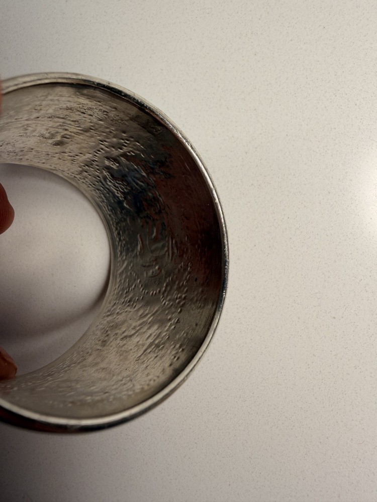 Antique Middle Eastern Solid Silver Napkin Ring