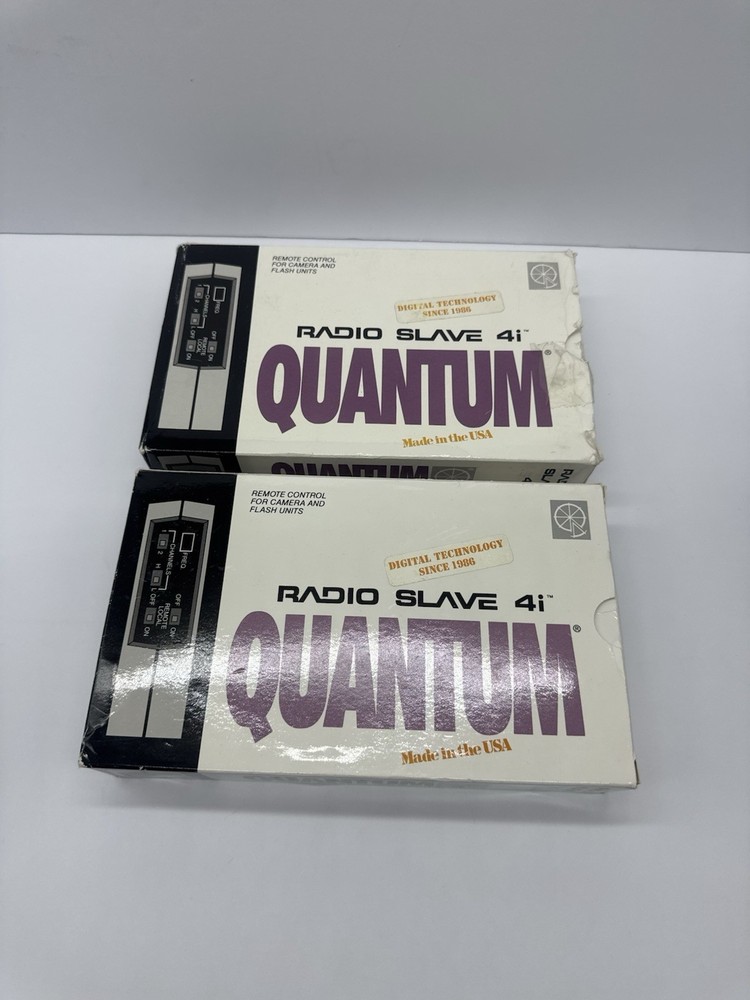 Quantum Radio Slave 4i Flash Trigger System Set w/ Boxes & Accessories