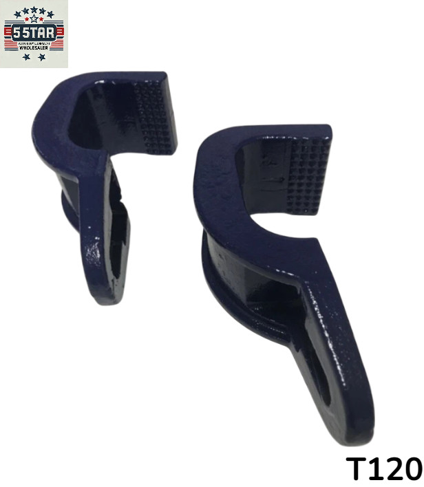 (2) 3 Ton Sill Hook Straight Cut Tooth 2-1/2" Pull Round Mo-Clamp style
