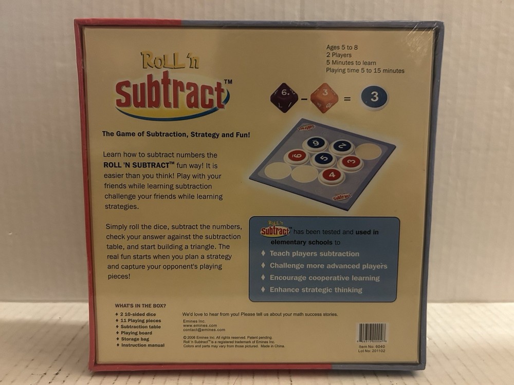 EMINES ROLL'n substract game