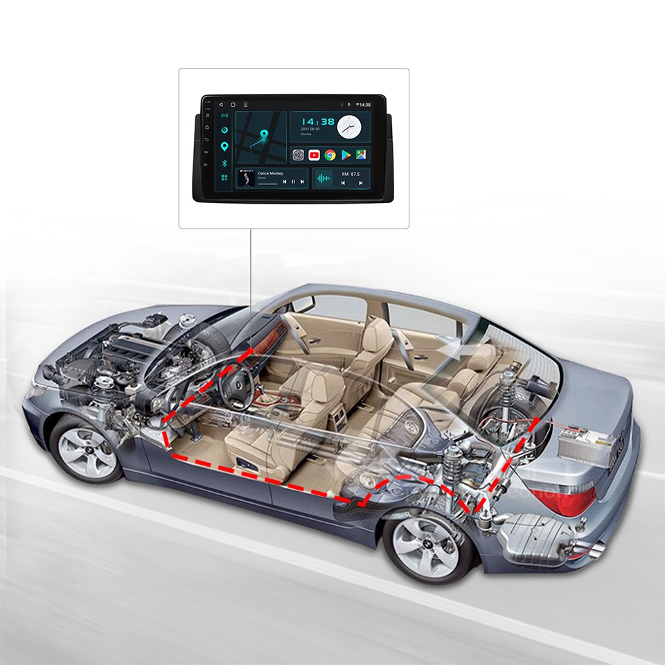 A0590 5.5M BMW E46 Extended Wiring Harness 17Pin 40Pin for Eonon E46A13 Headunit