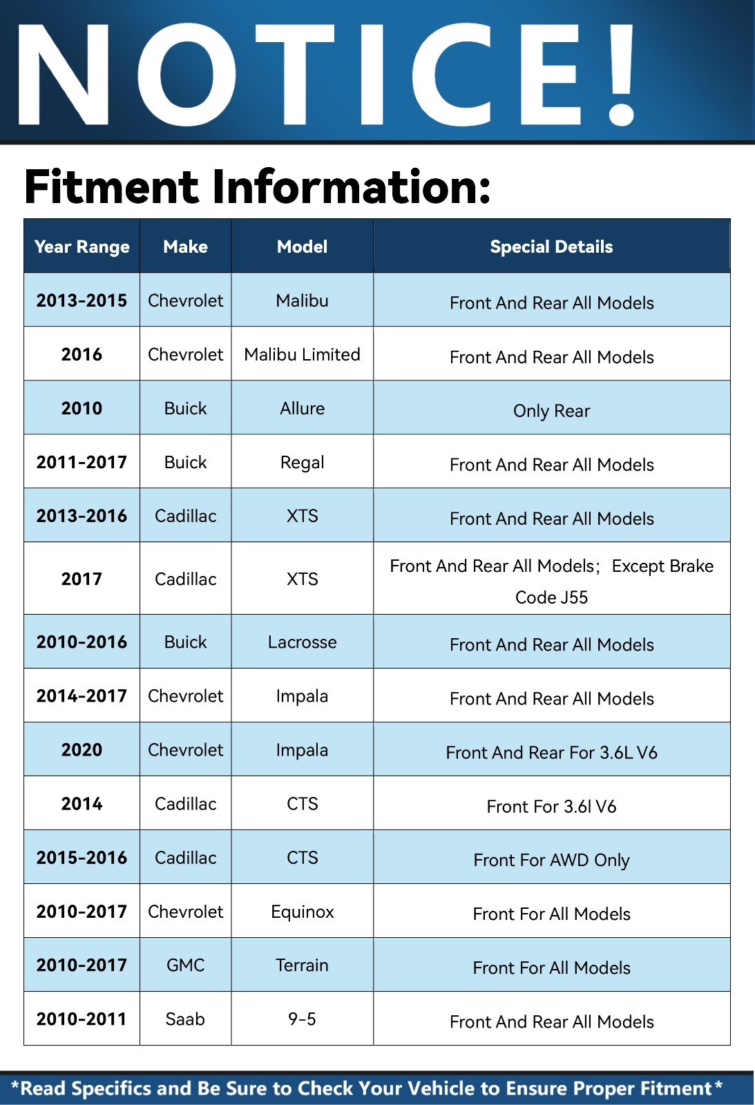 Front or Rear Wheel Bearing Hub for Buick LaCrosse Regal Allure Chevy Equinox