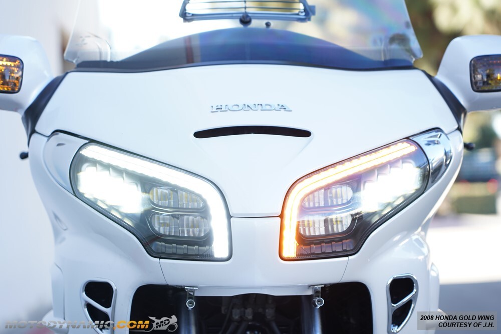 Full LED Projector Head Light + DRL Switchback Signals For Honda Gold Wing 01-17