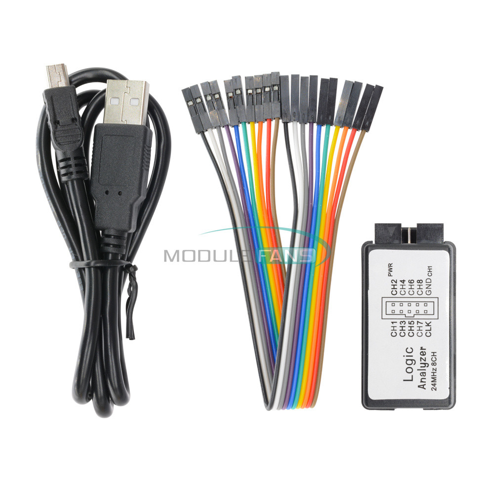 USB Logic Analyzer Device Set USB Cable 8CH 24MHz 24MHz for ARM FPGA M100