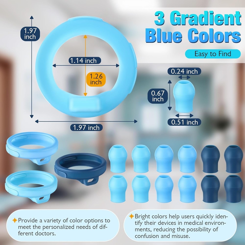 3 Silicone Protective Cover & 12 Ear Tips Replacement Accessories Compatible wit
