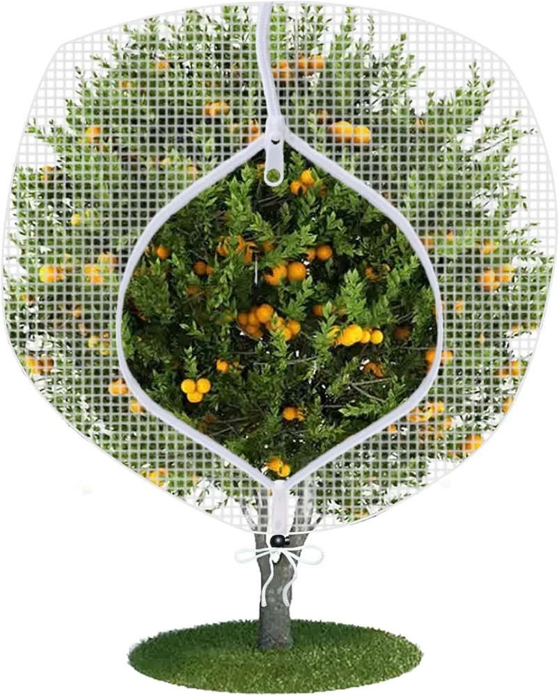 Fruit Tree Netting Large Fruit Tree Covers with Zipper to Protect Fruit from Squ