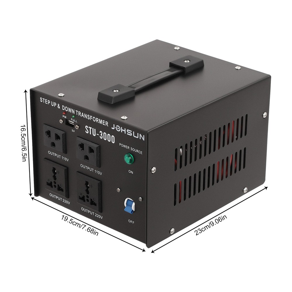 Power Transformer Voltage Converter 110V⇋220V Step Up/Step Down Regulator 3000W