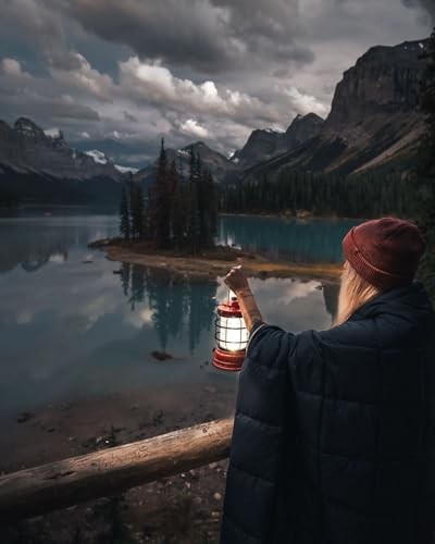 Barebones Forest Lantern – Vintage Rechargeable LED Lantern with Adjustable Red