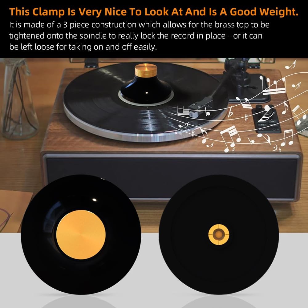 Record Clamp Stabilizer for Turntable - Vinyl Disc Vibration Reduction