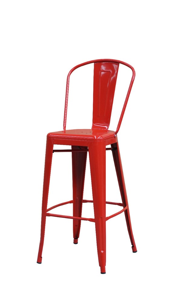 CenPro Red Outdoor Café Barstool