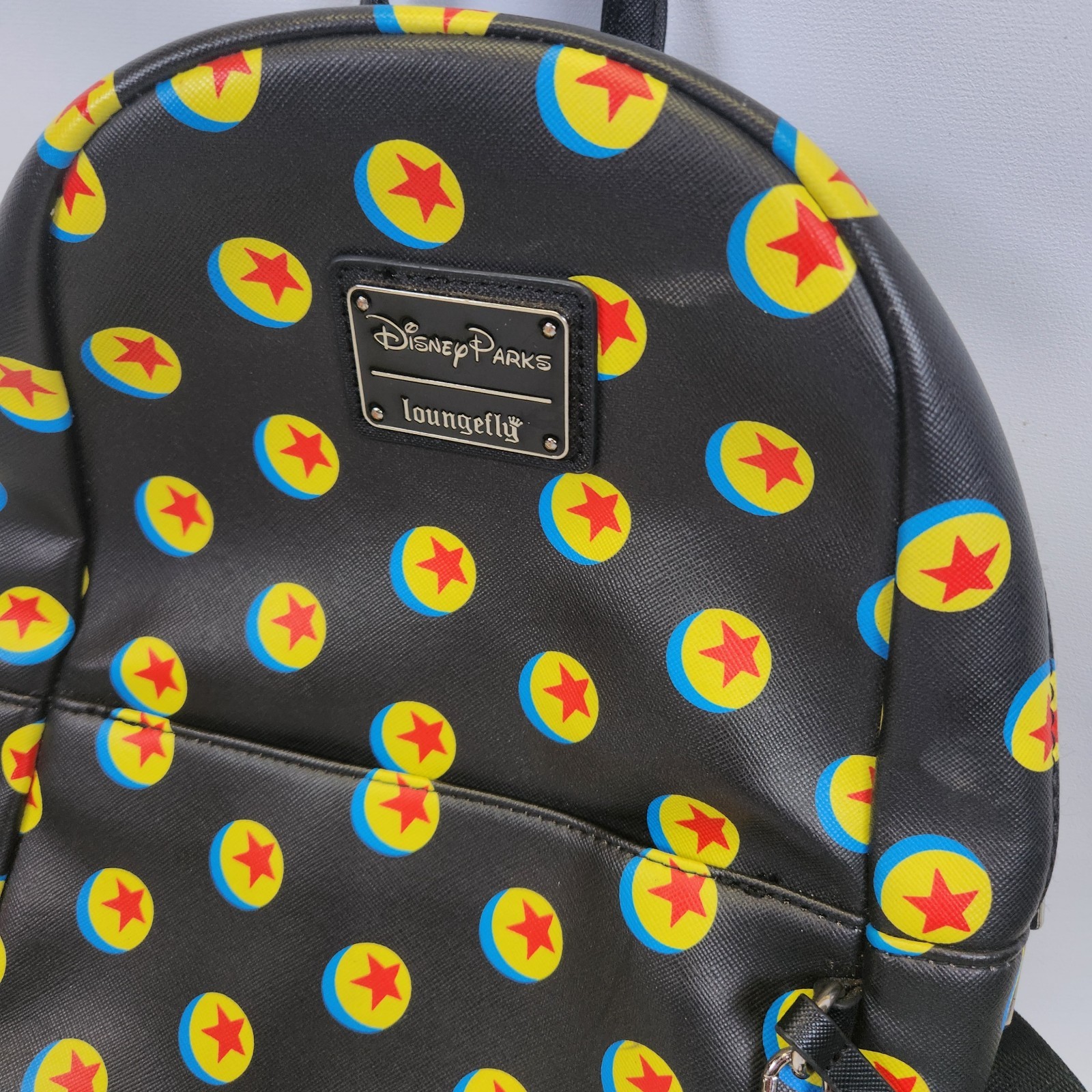 Pixar Luxo Ball Loungefly Mini Backpack Purse Rare Black Yellow Red Blue
