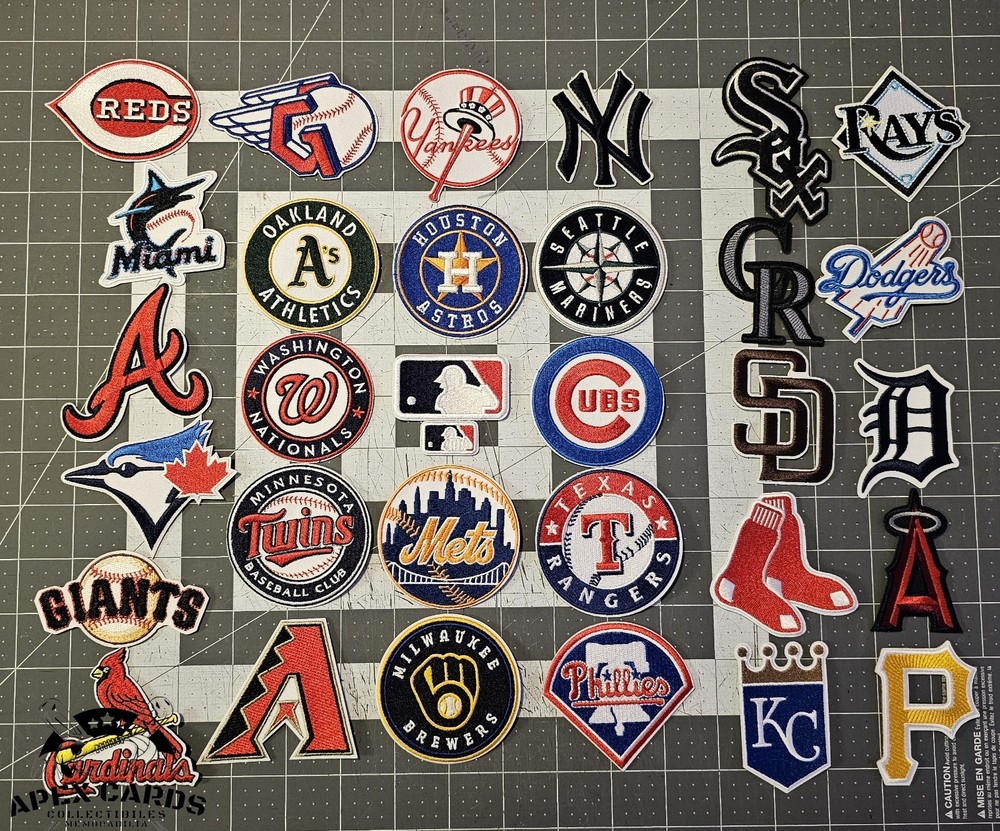 MLB Team Patch Embroidered Iron On