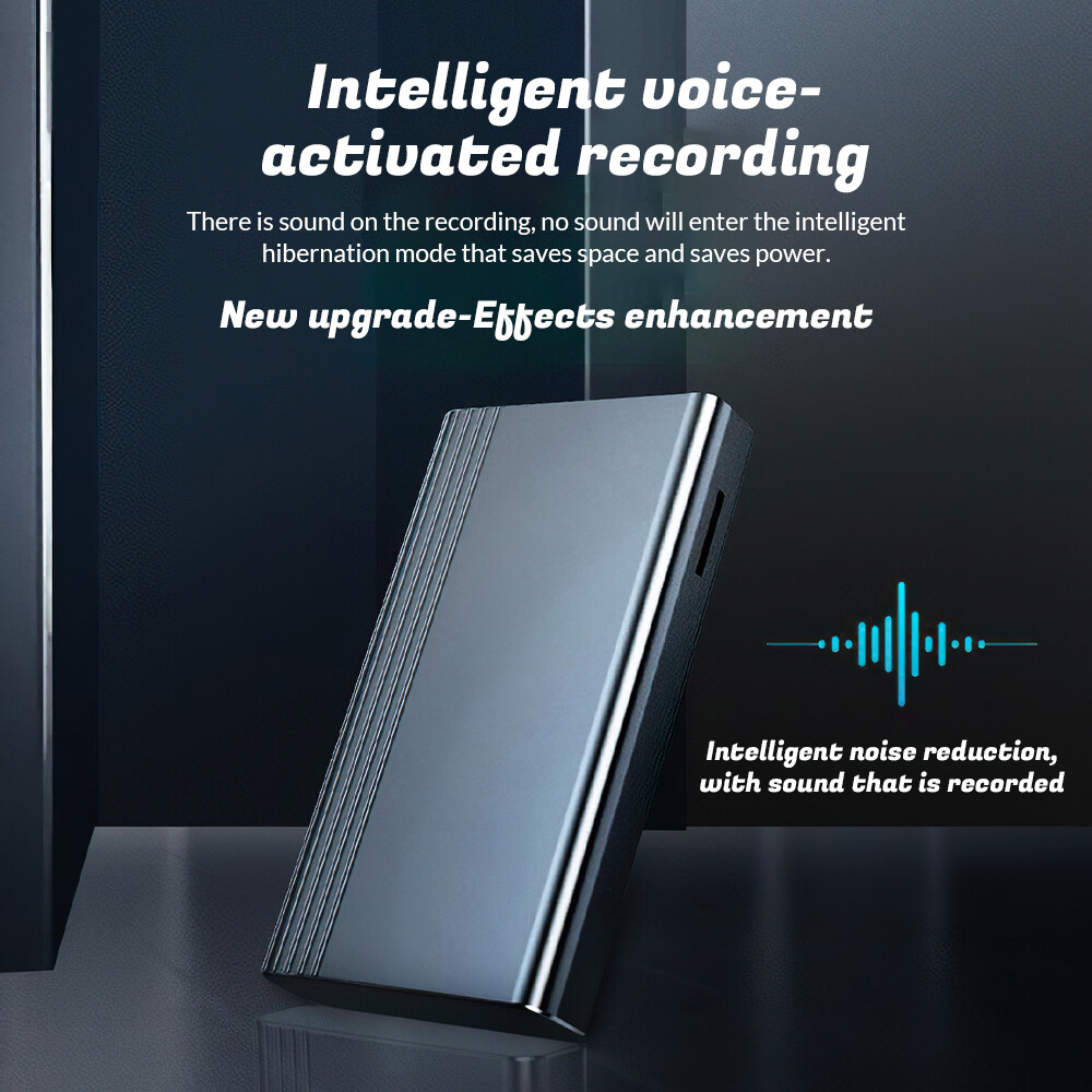 500hr Hidden Voice Activated Recorder Digital Audio Recording Device Dictaphone