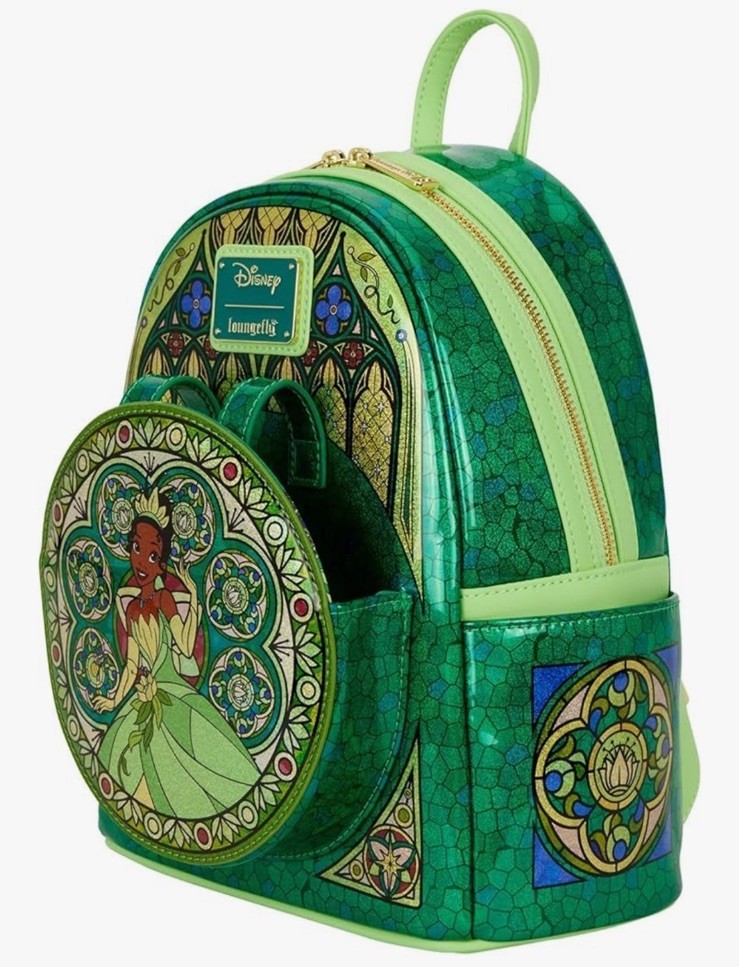 Loungefly Disney Princess Stained Glass Collection Tiana Mini Backpack New