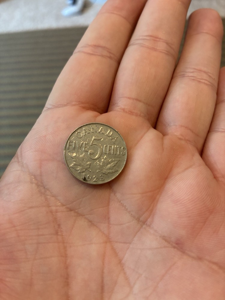 1923 Canada 5 Cent Coin