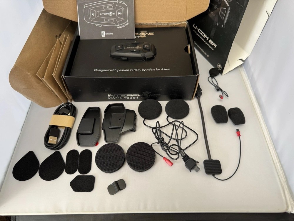 Interphone U COM 8R Motorbike Mesh Bluetooth Intercommunication System Black