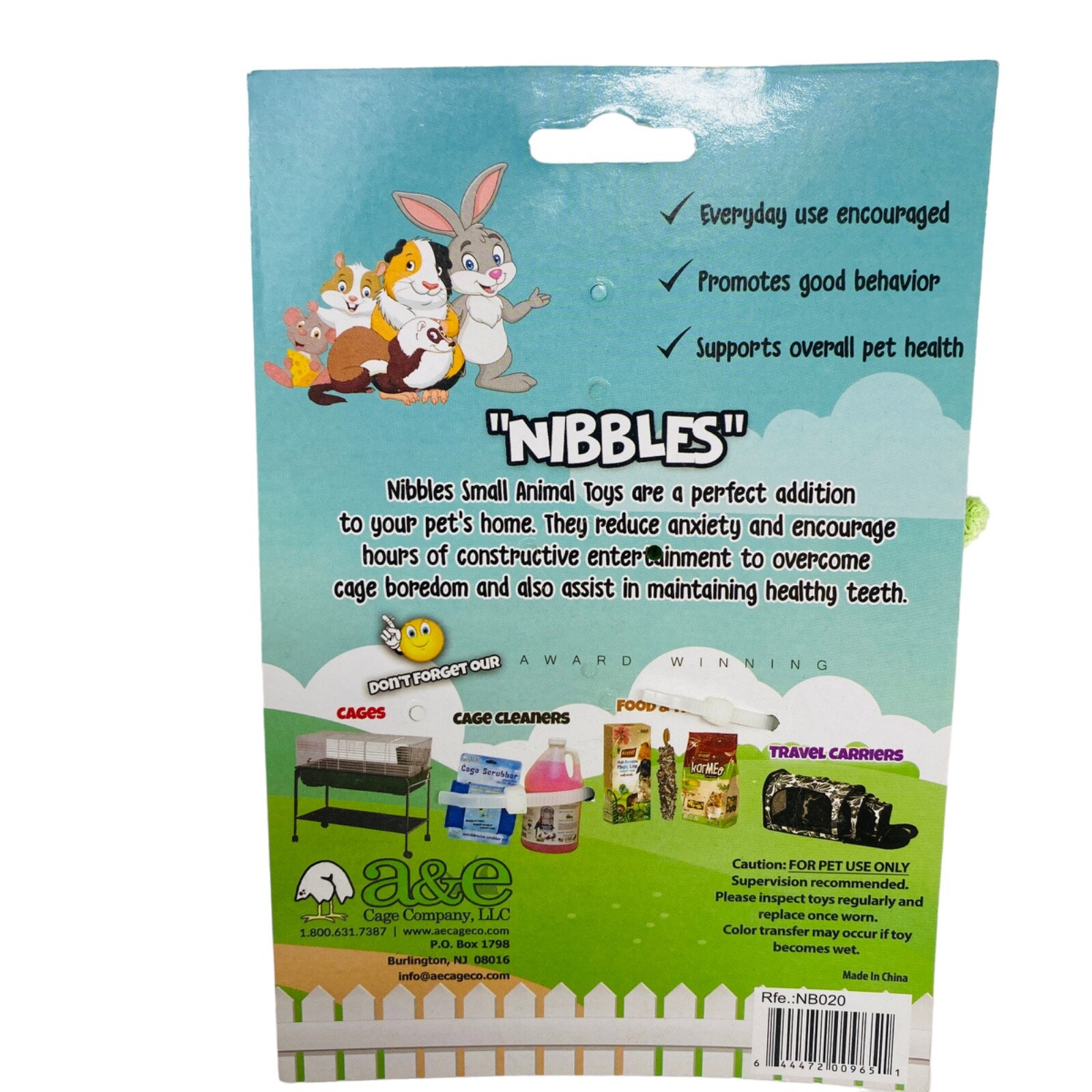 AE Cage Company Nibbles Turnip Loofah Chew Toys with Wood for Hamster Rat Mouse