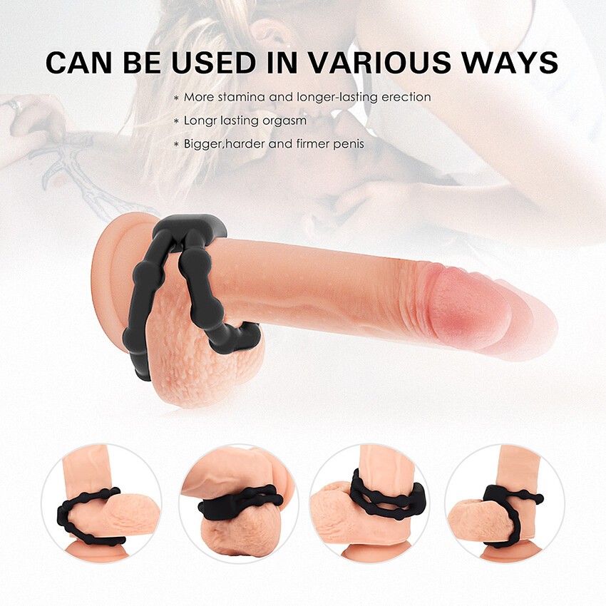 Ball-Scrotum-Stretcher-Ring-Penis Enhancer Delay Ejaculation Reusable for MEN