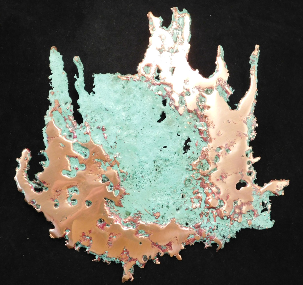 Big! Bright Solid COPPER SPLASH Art Sculpture 267gr