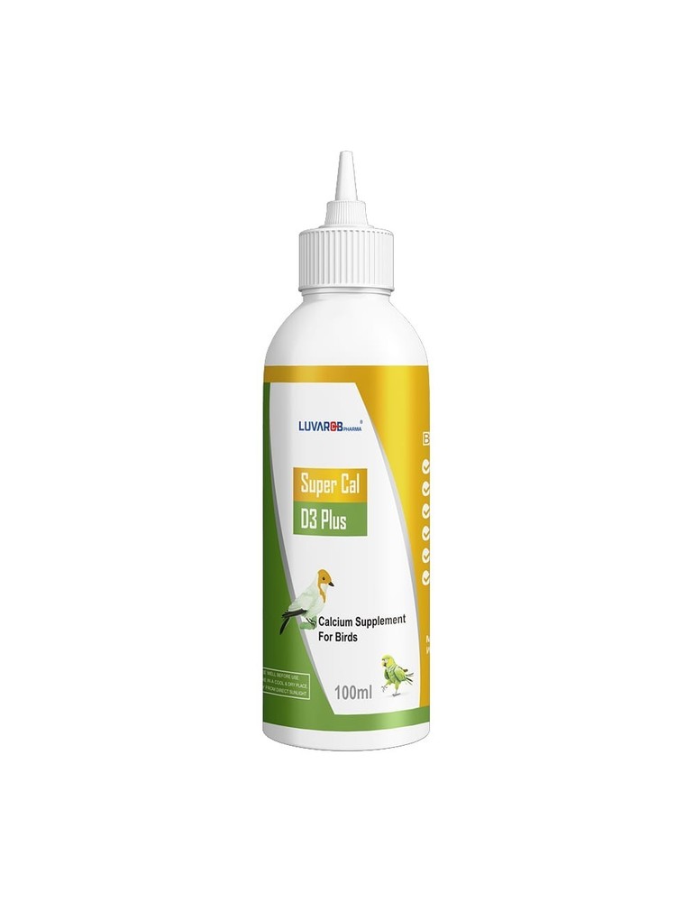 Calcium + Vitamin D3 Liquid for Birds 100ml | Feather & Egg Shell Support