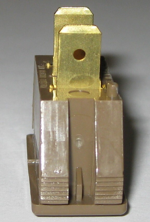 Red Rectangular Panel Mount Indicator Light - 14V - 0.25" Terminals - Chicago
