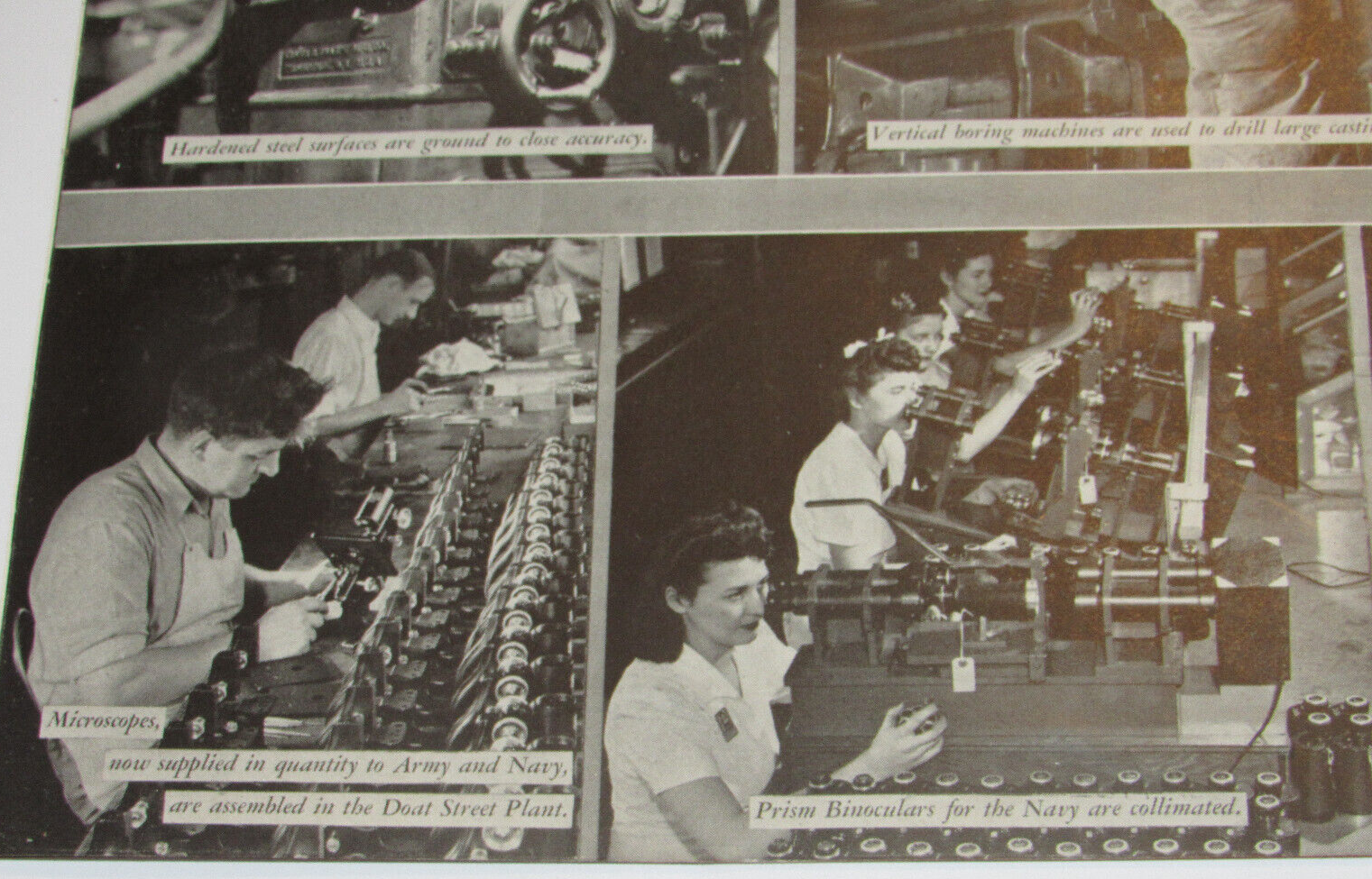 VTG 1943 WWII SPENCER LENS/AO SOUVENIR WAR EFFORT PROGRAM! PICTURES! BUFFALO, NY