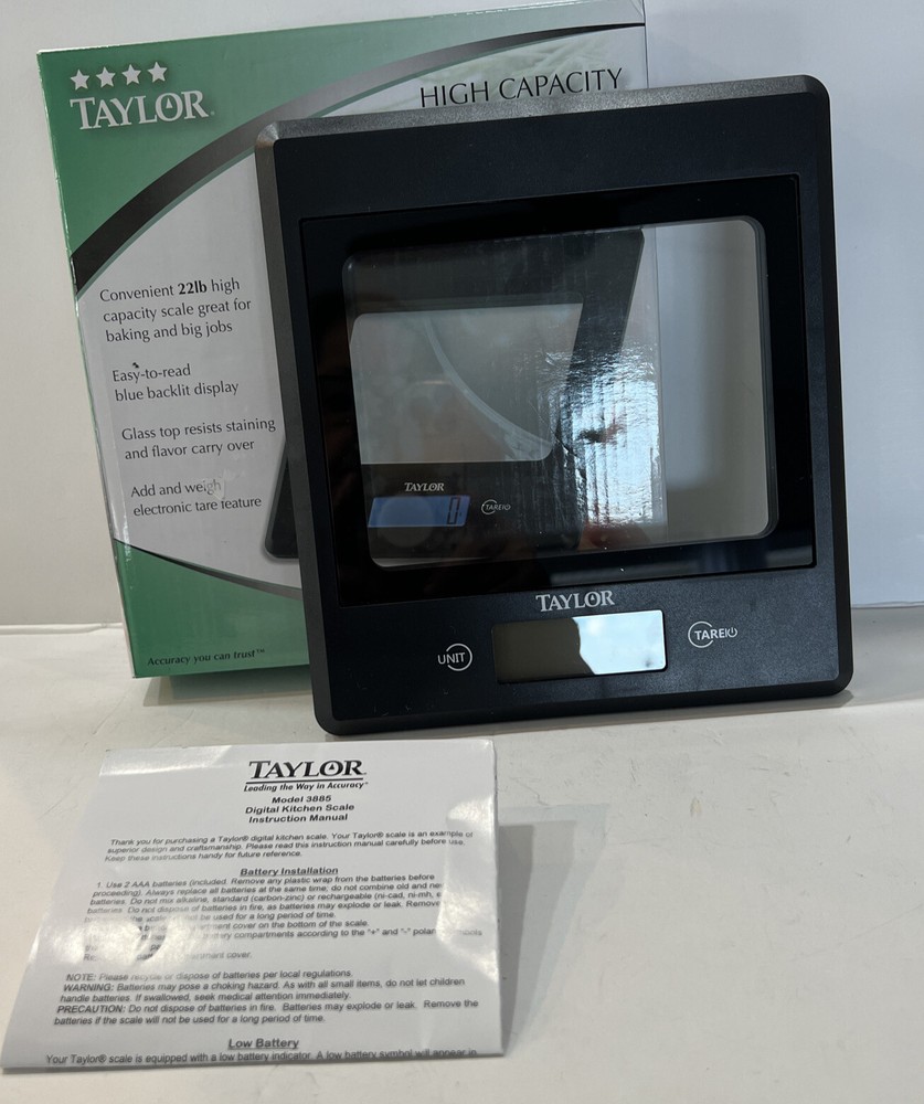 Taylor kitchen scale high capacity 22lb digital