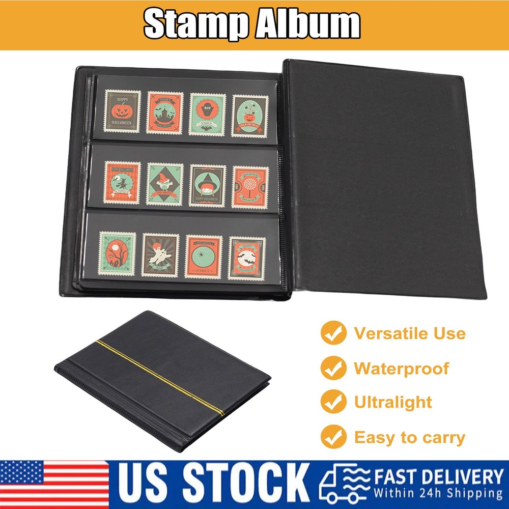 10-Page Stamp Storage Book, 20 Sheets for Safe and Neat Stamp Keeping