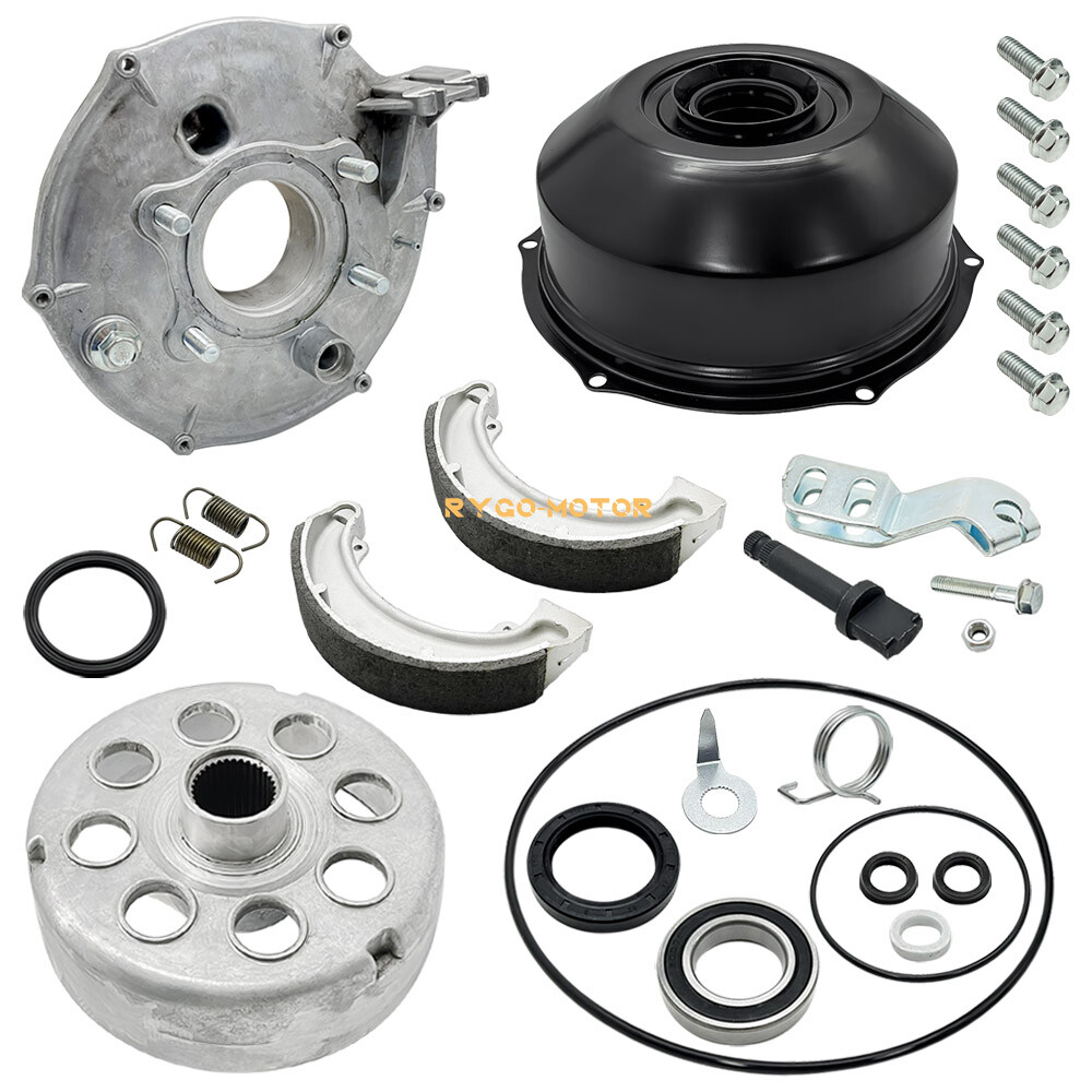 Rear Brake Drum Hub Plate Cover Shoes Bearing Seals for Honda TRX300 FourTrax300