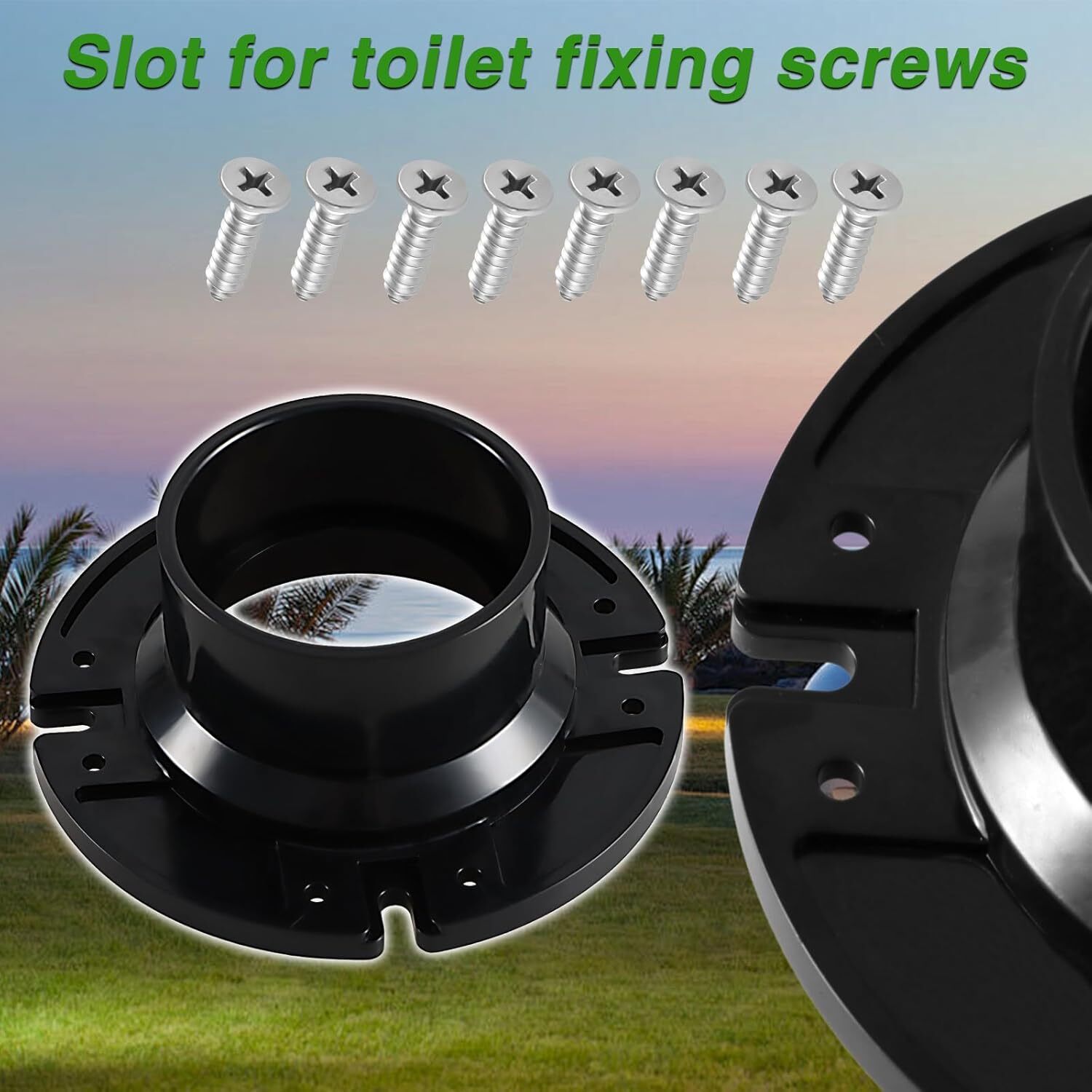3" Socket Floor Flange RV Toilet Flange for Gravity Discharge Toilets