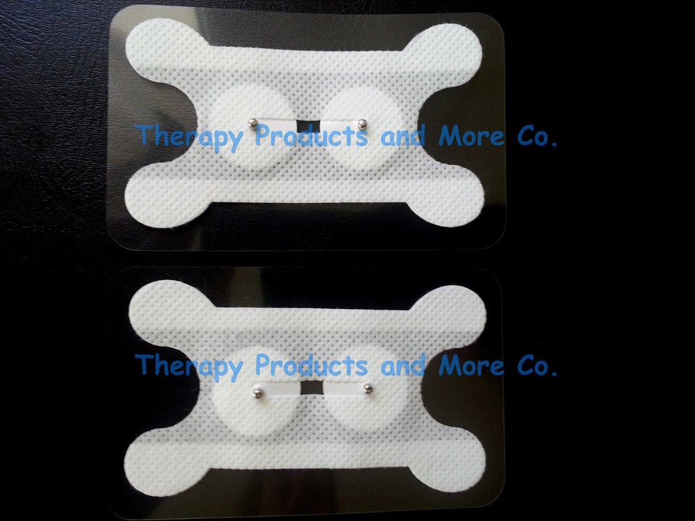 Speech Therapy Electrode Pads (2) Snap for Dysphasia Swallowing Neck Area