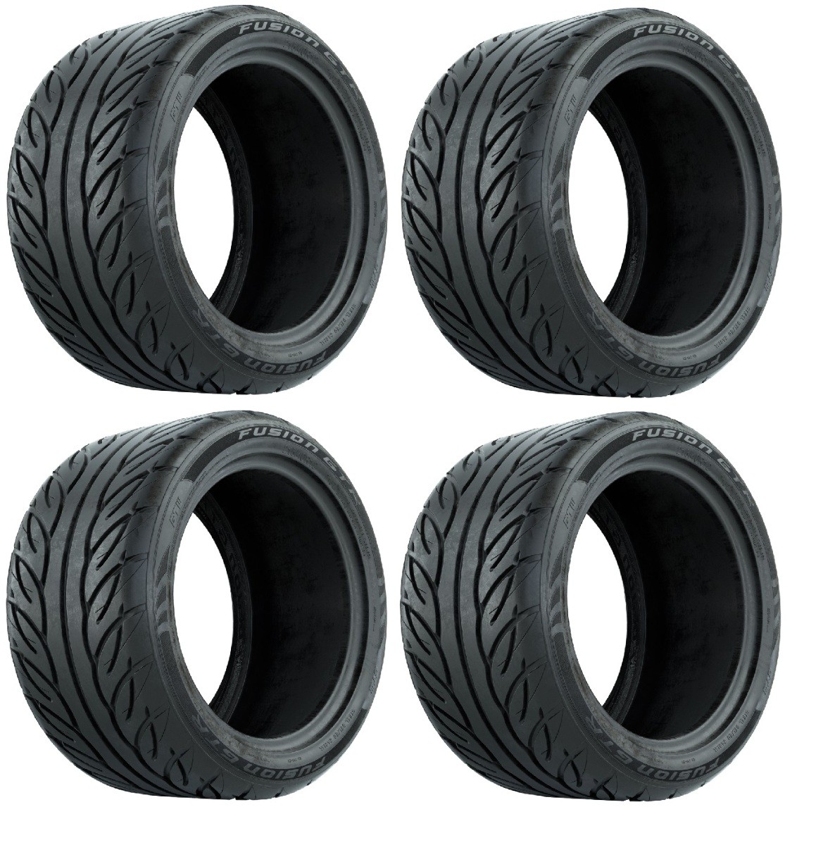 (4) GTW Fusion GTR Steel Belted Radial 19" Golf Cart Street Tires 215/40-R12