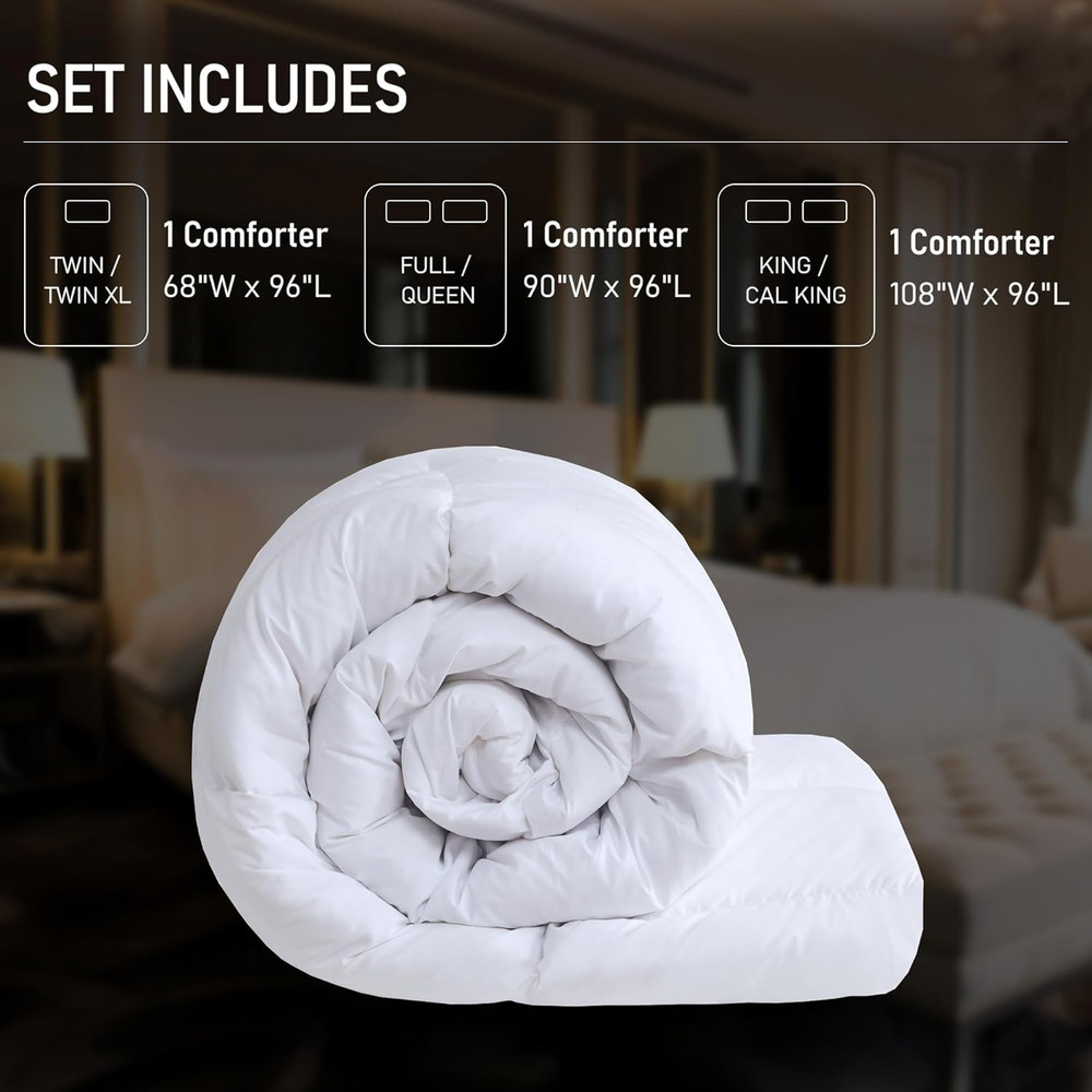 True North Oversized King Comforter Set - Heavyweight Goose Down Bedding
